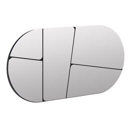 Καθρέπτης Τοίχου Otis Megapap Χρώμα Μαύρο 80x2,2x40εκ.