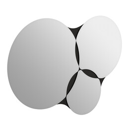 Καθρέπτης Τοίχου Gora Megapap Χρώμα Μαύρο 75,4x2,2x51,2εκ.