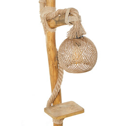 Φωτιστικό Δαπέδου Wilfred Megapap Ξύλινο Χρώμα Φυσικό 20x40x140εκ.