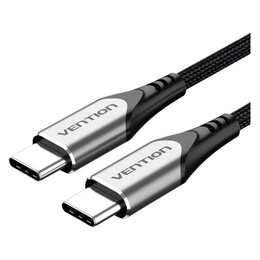 Vention Nylon Braided Type-c to Type-c 3a/pd 60w Cable 1.5m Gray Aluminum Alloy Type (Tadhg) (Ventadhg)