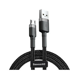 Baseus Cafule Micro usb Cable 2.4a 1m Gray + Black (Camklf-Bg1) (Bascamklf-Bg1)