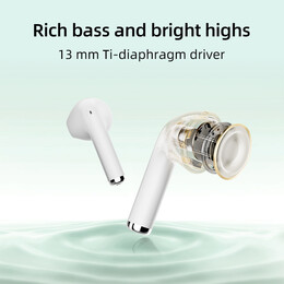 QCY T29 AilyBuds Lite TWS White - ENC Semi Ear earbuds Bluetooth 5.3 22,5 hours earbud True Wireless