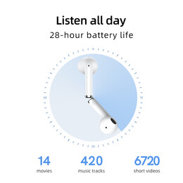 QCY T29 AilyBuds Lite TWS Black - ENC Semi Ear earbuds Bluetooth 5.3 22,5 hours earbud True Wireless