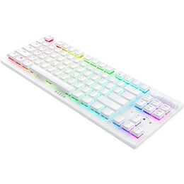 Razer DEATHSTALKER V2 PRO TKL WHITE - Wireless - Low Profile - Linear Red - Optical Switches - 50H
