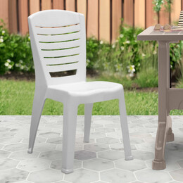 Καρέκλα Πολυπροπυλενίου Tabia Megapap Χρώμα Λευκό 47x49x86εκ.