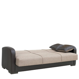 Καναπές Κρεβάτι Τριθέσιος ArteLibre MARTINI Καφέ PU 225x87x90cm