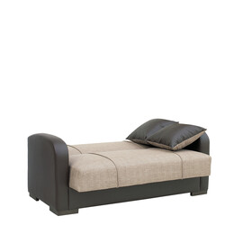 Καναπές Κρεβάτι Διθέσιος ArteLibre MARTINI Καφέ PU 154x87x90cm