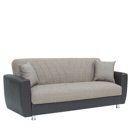 Καναπές Κρεβάτι Τριθέσιος ArteLibre JUAN Καφέ-Μπεζ 214x82x80cm