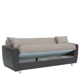 Καναπές Κρεβάτι Τριθέσιος ArteLibre JUAN Καφέ-Μπεζ 214x82x80cm