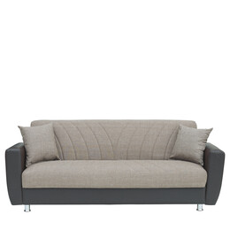 Καναπές Κρεβάτι Τριθέσιος ArteLibre JUAN Καφέ-Μπεζ 214x82x80cm