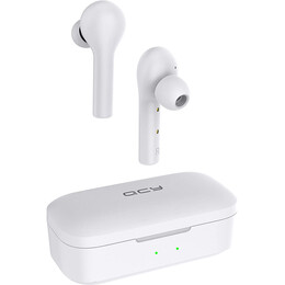 QCY T5 TWS WHITE True Wireless Gaming Earbuds 5.1 Bluetooth Headphones ENC IPX5 Speaker 6mm 5hrs
