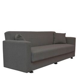 Καναπές Κρεβάτι ArteLibre AMETHYST Τριθέσιος Σκούρο Γκρι 214x78x78cm