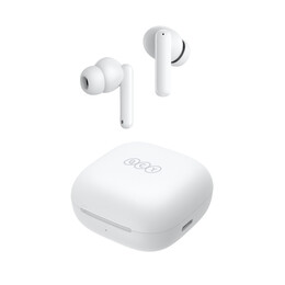 QCY T13 ANC White - TWS 10mm Dynamic Driver, 4-mic 28dB ANC, Bluetooth 5.3, 7hr-30hr, 75ms latency