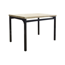 Τραπέζι Σετ (4+1) ArteLibre SERISSA Μαύρο/Μπεζ 110x70x77cm