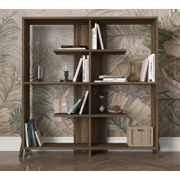 Βιβλιοθήκη ArteLibre Kos Σκούρο Καφέ 112x22x115cm