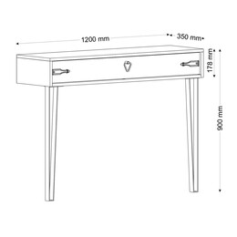 Κονσόλα ArteLibre Thira Καφέ 120x35x90cm