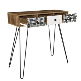 Κονσόλα ArteLibre LIDYA Καφέ Με Σχέδιο 90x35x91cm