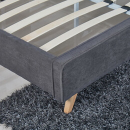 Κρεβάτι ArteLibre TULIP Σκούρο Γκρι 216x160x110cm (Στρώμα 150x200cm)