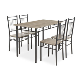 Τραπέζι Σετ (4+1) ArteLibre BLUE DAWN Sonoma 120x68x75cm