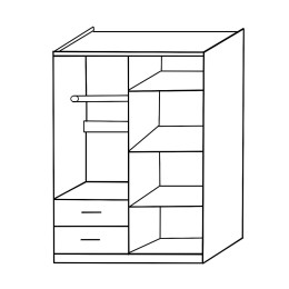 Ντουλάπα ArteLibre CANDY CANE Φυσικό Χρώμα 160x50x195cm