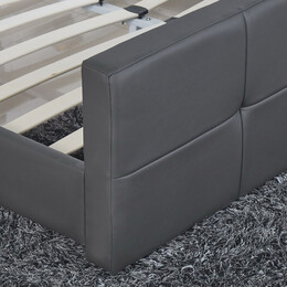 Κρεβάτι ArteLibre ANEMONE Γκρι PU 217x160x93cm (Στρώμα 150x200cm)