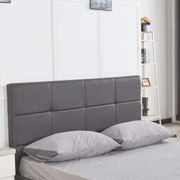 Κρεβάτι ArteLibre ANEMONE Γκρι PU 217x160x93cm (Στρώμα 150x200cm)