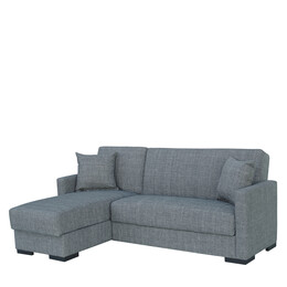 Καναπές Κρεβάτι Γωνιακός ArteLibre OASIS Με Αποθηκευτικό Χώρο Γκρι Ύφασμα 200x140x76cm