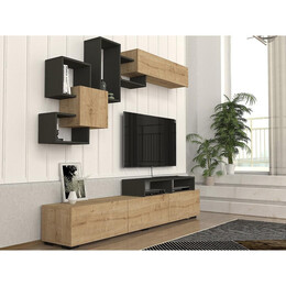 Σύνθετο ArteLibre MONTANA Sapphire/Ανθρακί Μοριοσανίδα 210x36.8x33.9cm