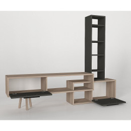 Σύνθετο ArteLibre NEVADA Cordoba/Ανθρακί Μοριοσανίδα 167x29.8x133.5cm