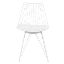 Καρέκλα Μεταλλική ArteLibre FAGUS Με Μαξιλάρι Λευκό 49x58x83.5cm