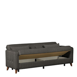 Καναπές Κρεβάτι Τριθέσιος ArteLibre GABRIEL 3S Γκρι 216x79x81cm