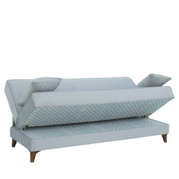 Καναπές Κρεβάτι Τριθέσιος ArteLibre LEO Ανοιχτό Γκρι 195x82x90cm