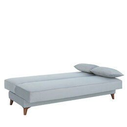 Καναπές Κρεβάτι Τριθέσιος ArteLibre LEO Ανοιχτό Γκρι 195x82x90cm