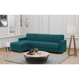 Καναπές Κρεβάτι Γωνιακός ArteLibre JOSE Πετρόλ 270x165x84cm