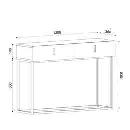 Κονσόλα ArteLibre MYKONOS Μαύρο/Μπρονζέ Μοριοσανίδα/Μελαμίνη/Μέταλλο 120x37x84cm