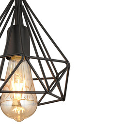 Φωτιστικό Κρεμαστό ArteLibre BIE Μαύρο Μέταλλο 14x80cm