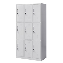 Φοριαμός ArteLibre 9 Θέσεων EARNUR Ανοιχτό Γκρι Μέταλλο 90x45x185cm