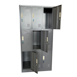 Φοριαμός ArteLibre 9 Θέσεων EARNUR Σκούρο Γκρι Μέταλλο 90x45x185cm