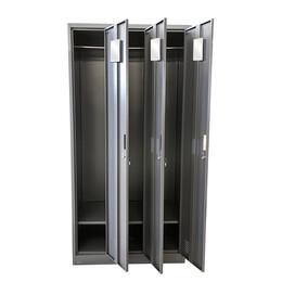 Ντουλάπα Τρίφυλλη ArteLibre EARWEN Σκούρο Γκρι Μέταλλο 90x45x185cm