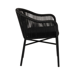 Πολυθρόνα Κήπου ArteLibre KAGERA Μαύρο Αλουμίνιο/Rattan 45x42x84cm