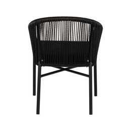 Πολυθρόνα Κήπου ArteLibre KAGERA Μαύρο Αλουμίνιο/Rattan 45x42x84cm