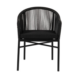 Πολυθρόνα Κήπου ArteLibre KAGERA Μαύρο Αλουμίνιο/Rattan 45x42x84cm