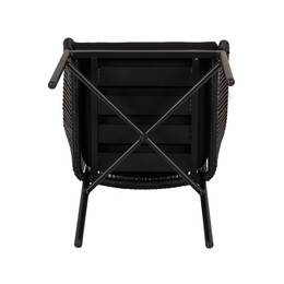 Πολυθρόνα Κήπου ArteLibre KAGERA Μαύρο Αλουμίνιο/Rattan 45x42x84cm