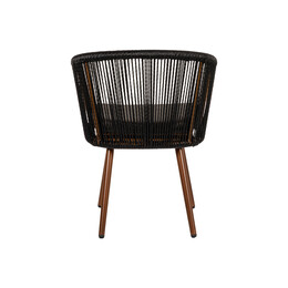 Πολυθρόνα Κήπου ArteLibre LOFOI Μαύρο/Καφέ Αλουμίνιο/Rattan 60x62x81cm