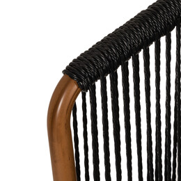 Πολυθρόνα Κήπου ArteLibre LOFOI Μαύρο/Καφέ Αλουμίνιο/Rattan 60x62x81cm