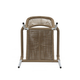 Πολυθρόνα Κήπου ArteLibre TINKISSO Λευκό/Φυσικό Αλουμίνιο/Rattan 57x63x82cm