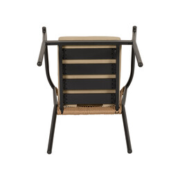 Πολυθρόνα Κήπου ArteLibre MANDRAKA Μαύρο/Φυσικό Αλουμίνιο/Rattan 57x61x78cm