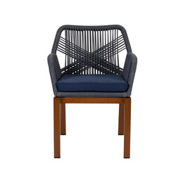 Πολυθρόνα Κήπου ArteLibre LISBON Mπλε/Μπαμπού Αλουμίνιο/Ύφασμα 57x58x77cm