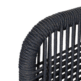 Πολυθρόνα Κήπου ArteLibre LISBON Mπλε/Μπαμπού Αλουμίνιο/Ύφασμα 57x58x77cm