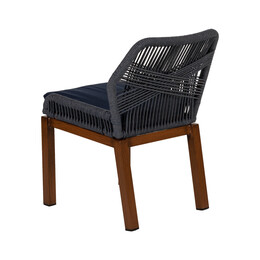 Καρέκλα Κήπου ArteLibre LISBON Μπλε/Μπαμπού Αλουμίνιο/Ύφασμα 50x58x77cm